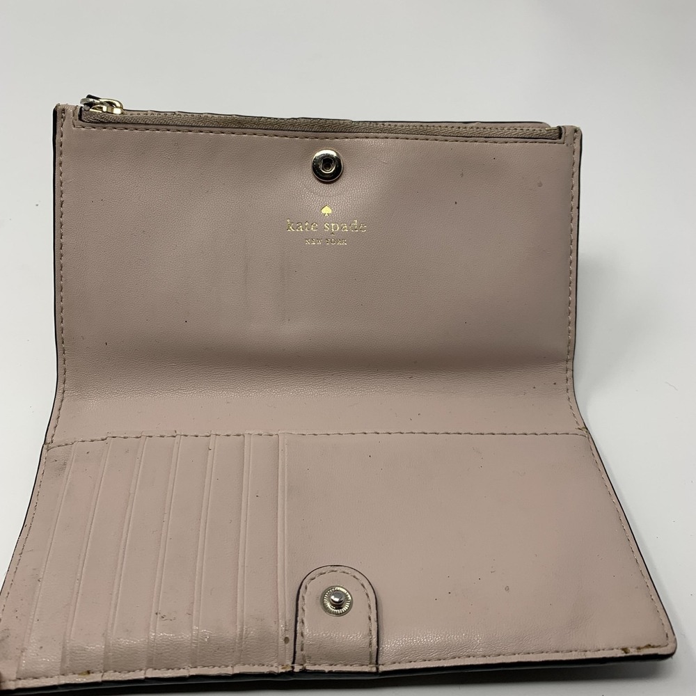Kate Spade Wallet Womens One Size Black Zip Around‎ Leather Logo Continental - Picture 6 of 7
